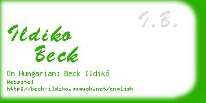 ildiko beck business card